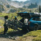 Thule Epos w/ lights 3-bike foldable hitch platform bike rack with lights & license plate holder