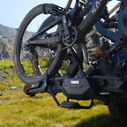 Thule Epos w/ lights 3-bike foldable hitch platform bike rack with lights & license plate holder