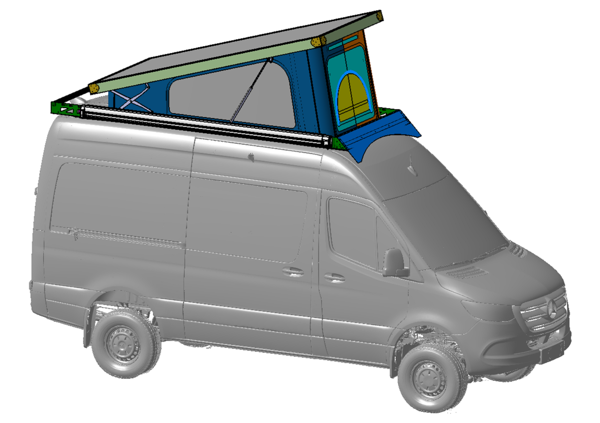 Sprinter Carbon Fiber Roof-Top Tent System