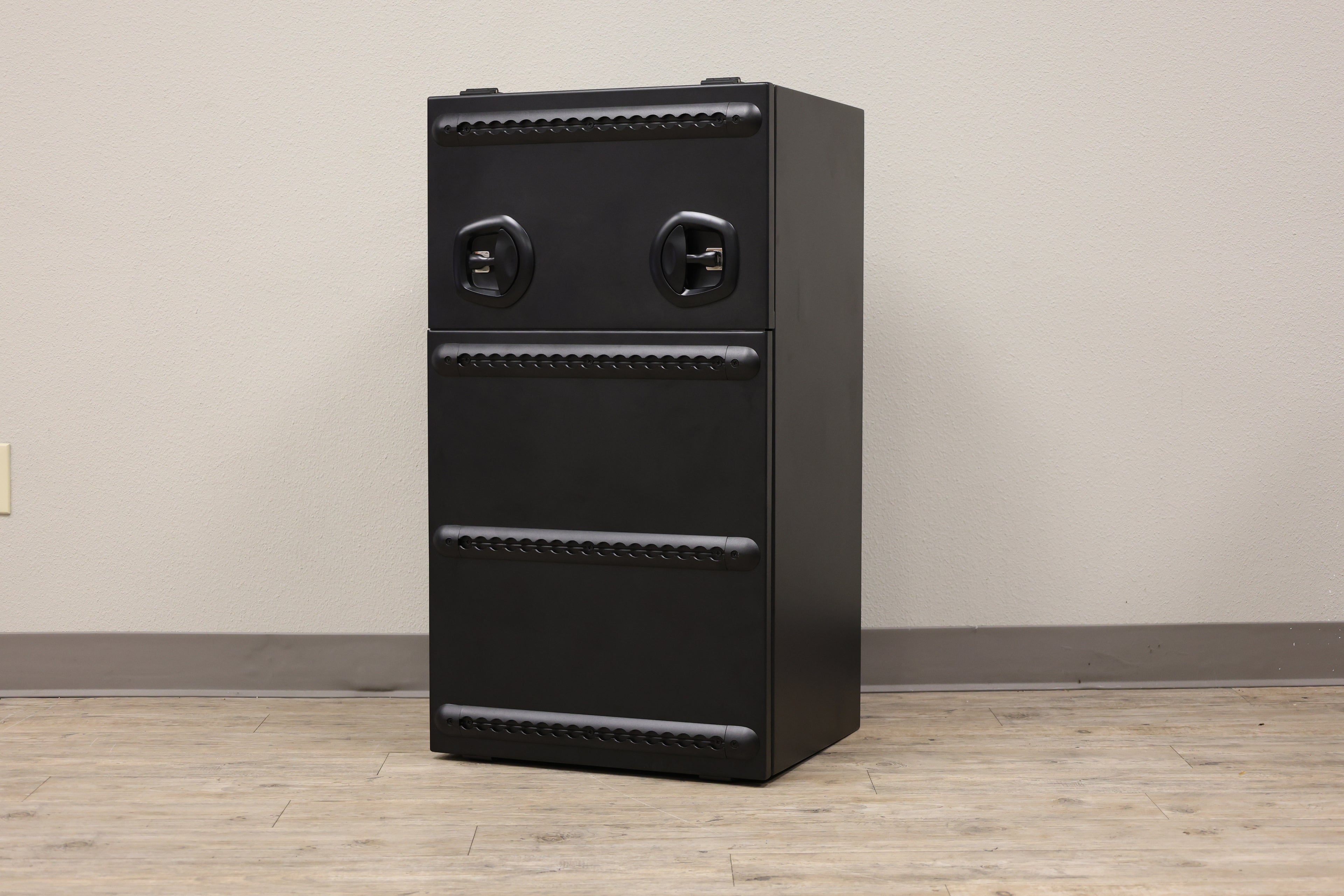 Aluminum camper van gear storage box