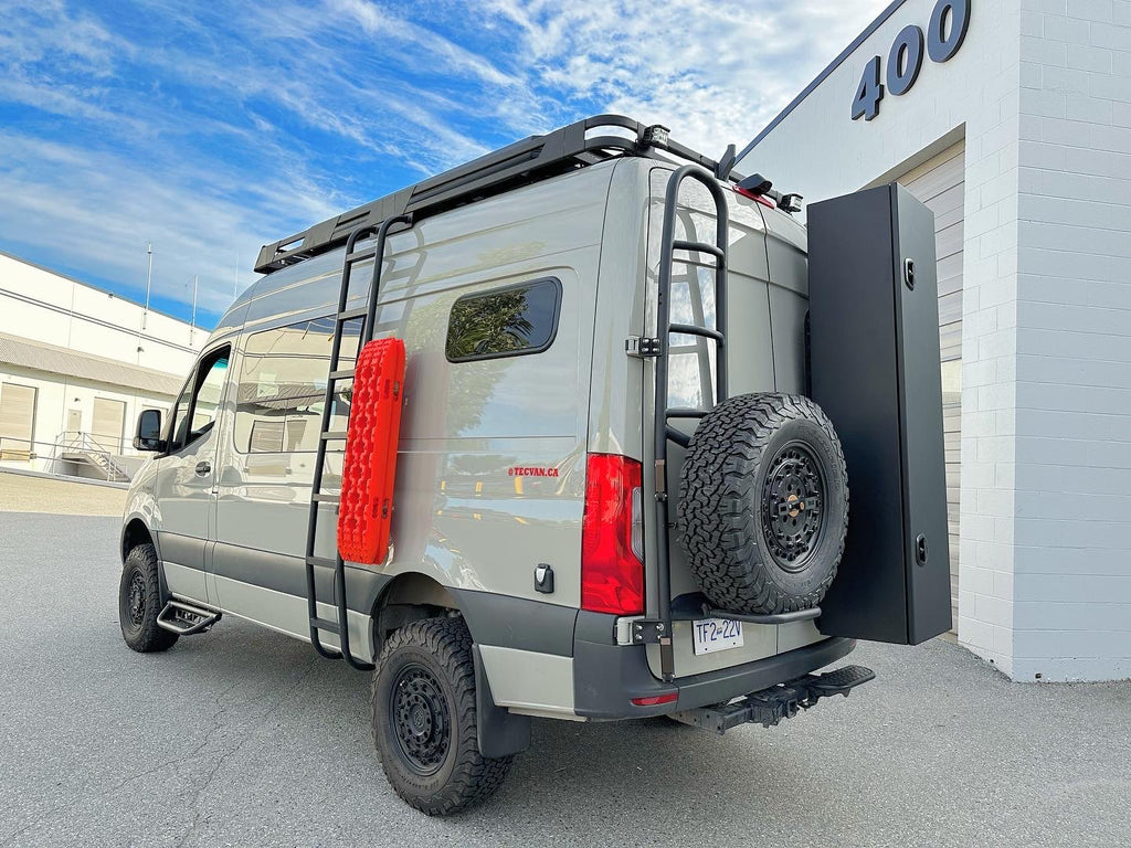 Aluminum camper van long gear storage box