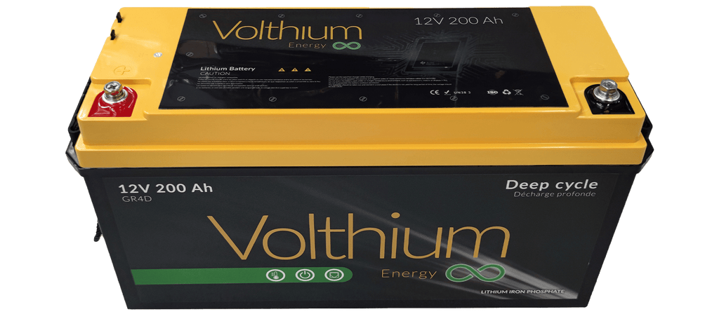 Volthium 12,8 V 200 Ah Batterie mit Selbstheizung und Ein-/Ausschalter, Gruppe 4D 