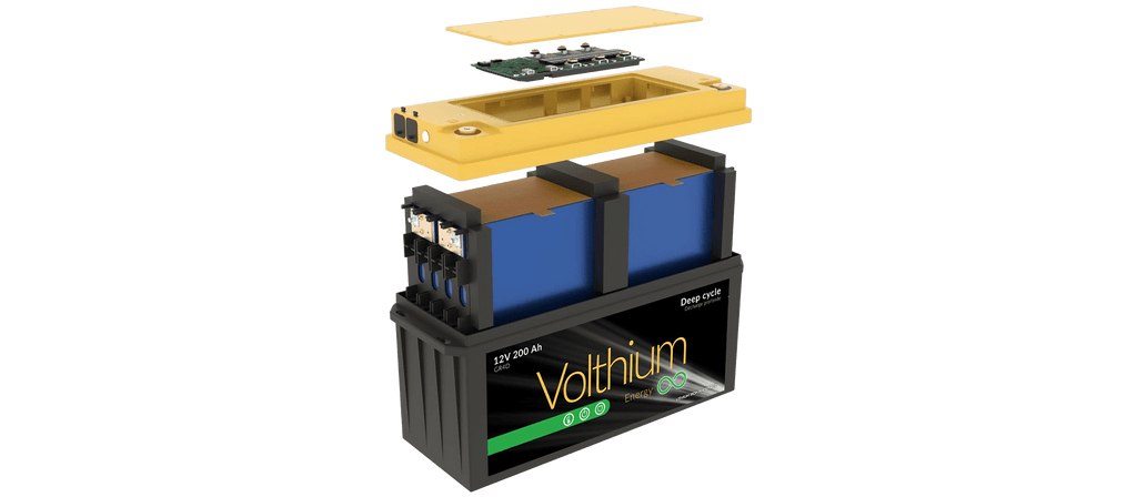 Volthium 12,8 V 200 Ah Batterie mit Selbstheizung und Ein-/Ausschalter, Gruppe 4D 