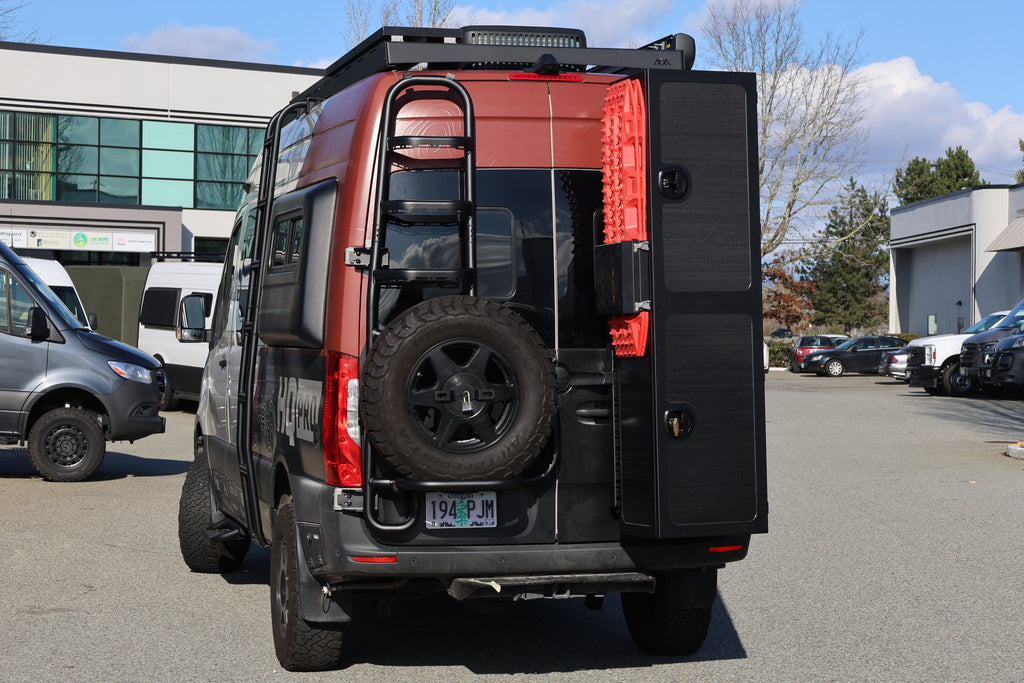 Carbon fiber camper van long gear storage box