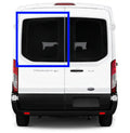 VWD FORD TRANSIT VAN FIXED WINDOW MEDIUM / HIGH ROOF 2015+ DRIVER SIDE REAR CARGO DOOR (TL215-F)