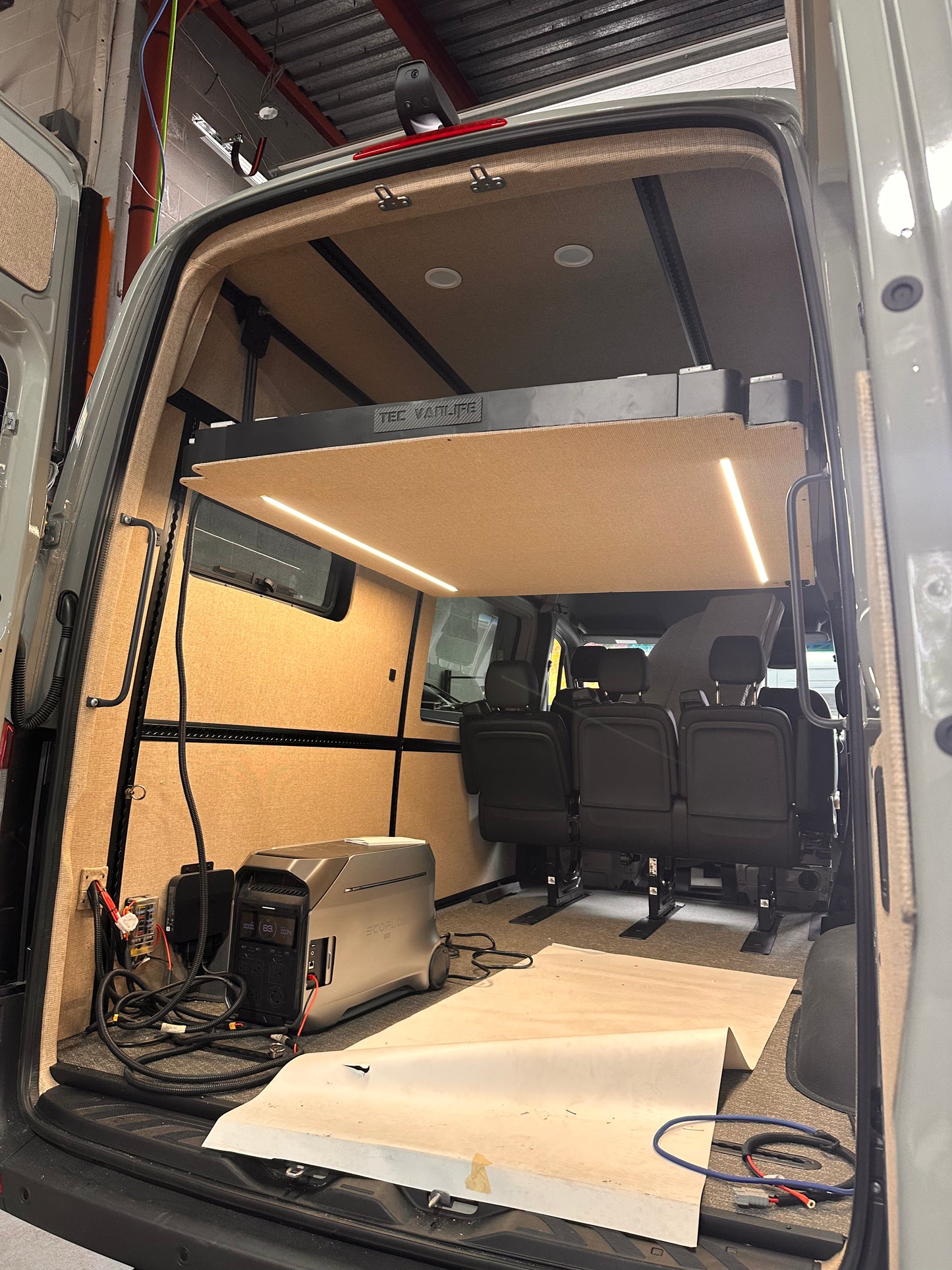 Flanged L Track For Campers - Anodized Matte Black