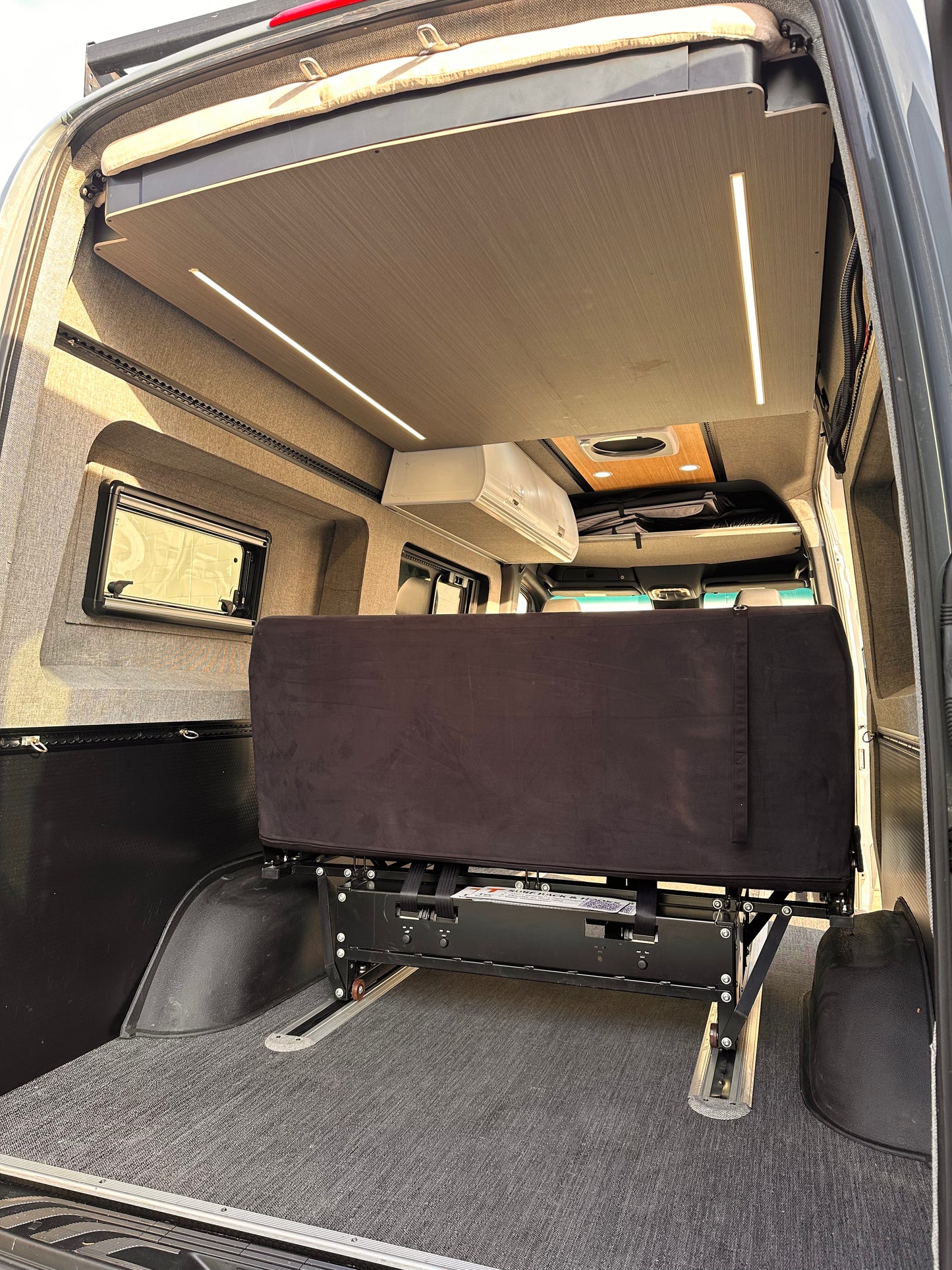 Flanged L Track For Campers - Anodized Matte Black