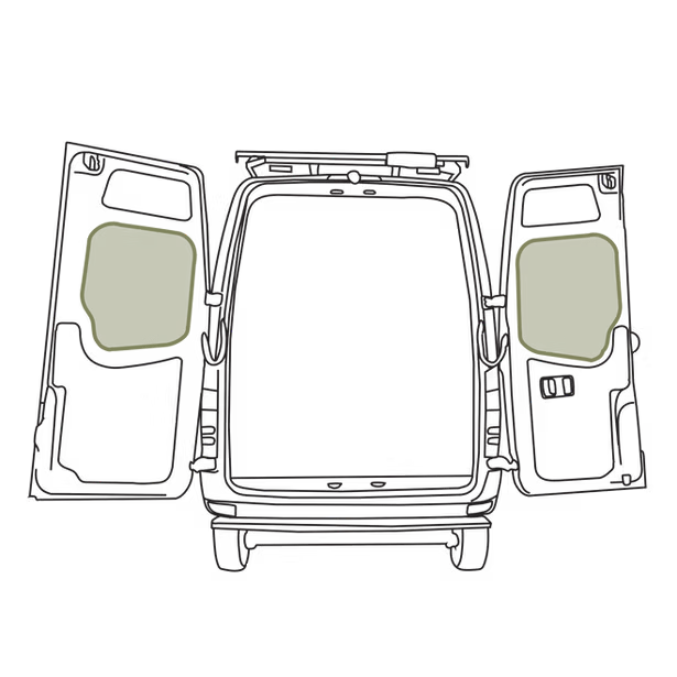 VanEssential Mercedes Sprinter NCV3 (2007 - 2018) Mittlere hintere Türablagefächer (Paar)