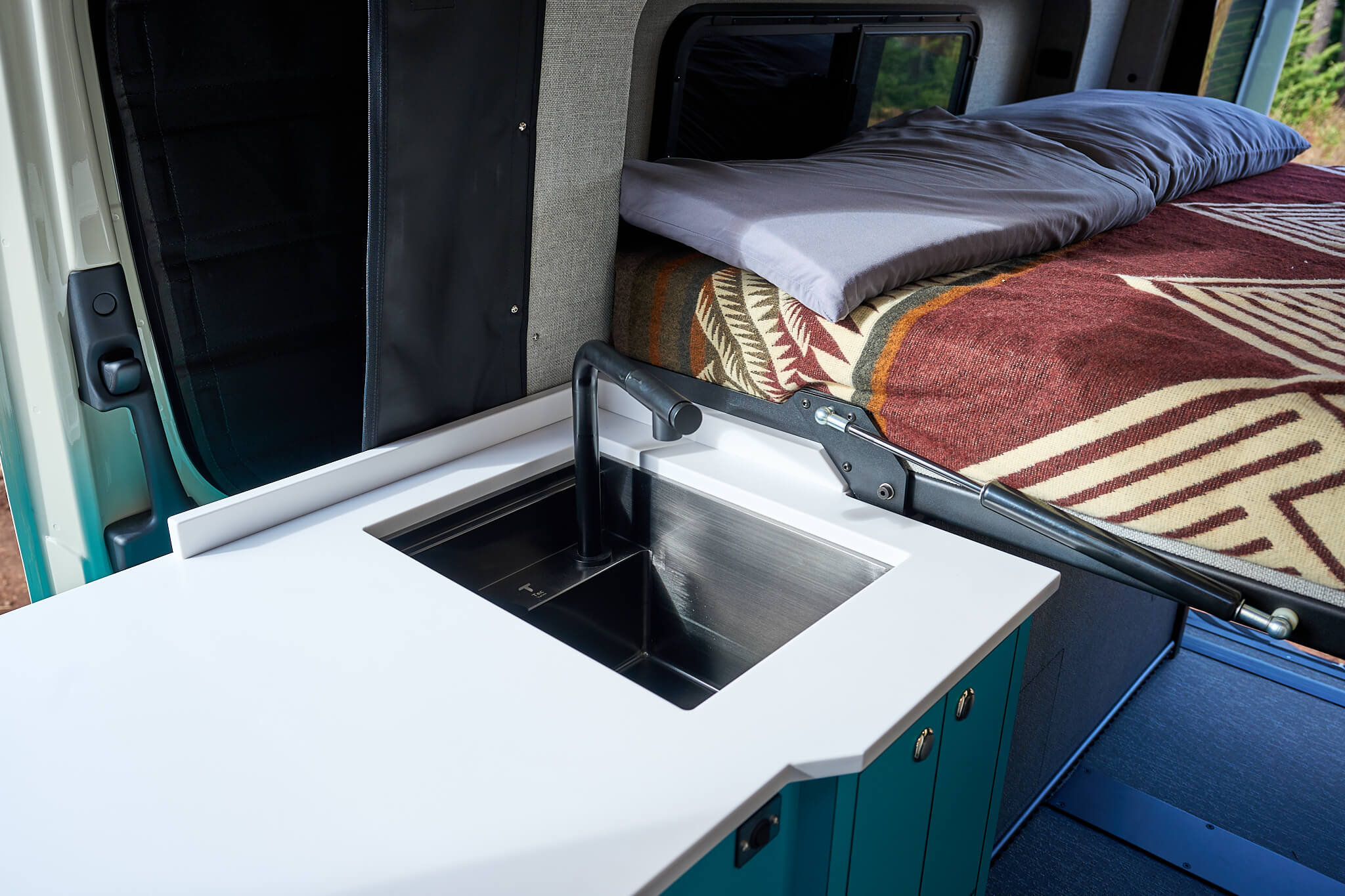 Black Camper / RV Sink | Hidden Sink