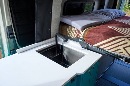 Black Camper Van / RV Sink | Hidden Sink