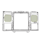 VanEssential Ram Promaster Mittlere hintere Türablagepaneele (Paar)