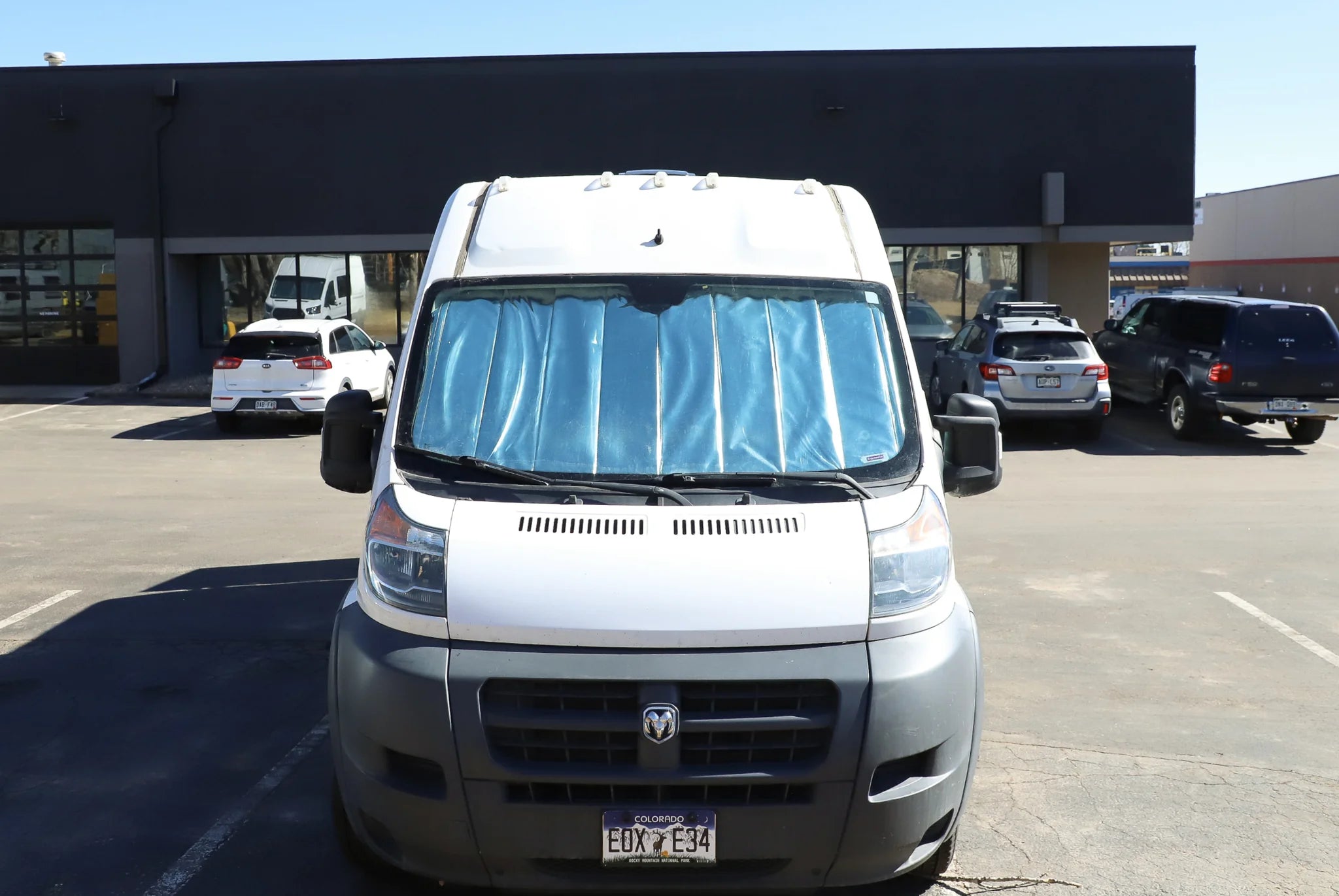 RamPromasterReflectiveFrontWindshieldCover-front