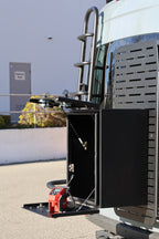 Rear door storage box mounting detail