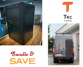 Sprinter Rear Passenger Door Aluminum Gear Rack + Carbon Fiber Storage Box - Venti | Camper Van Storage