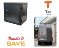 Sprinter Hecktür-Gepäckträger aus Aluminium + Aufbewahrungsbox aus Kohlefaser - Grande - Paket
