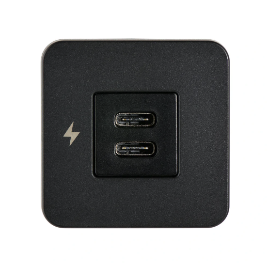 Scanstrut TILE Dual USB-C Interior Charging Socket – Black Bezel