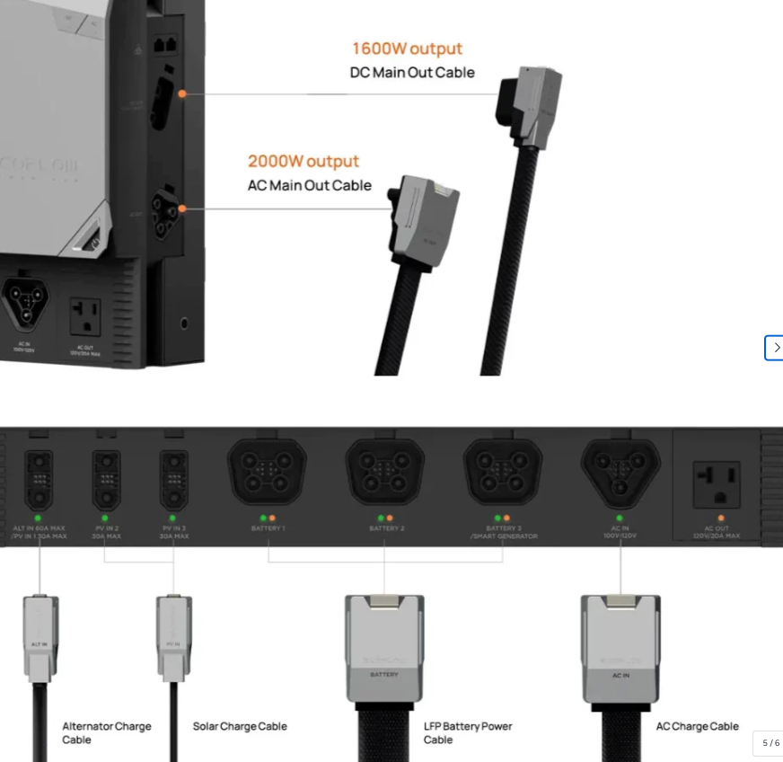 EcoFlow LFP Batteriestromkabel (2 m)