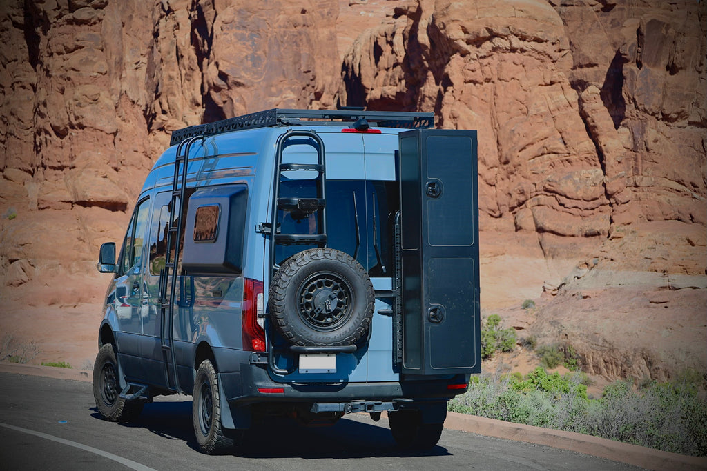 Sprinter two-in-one tire ladder carrier