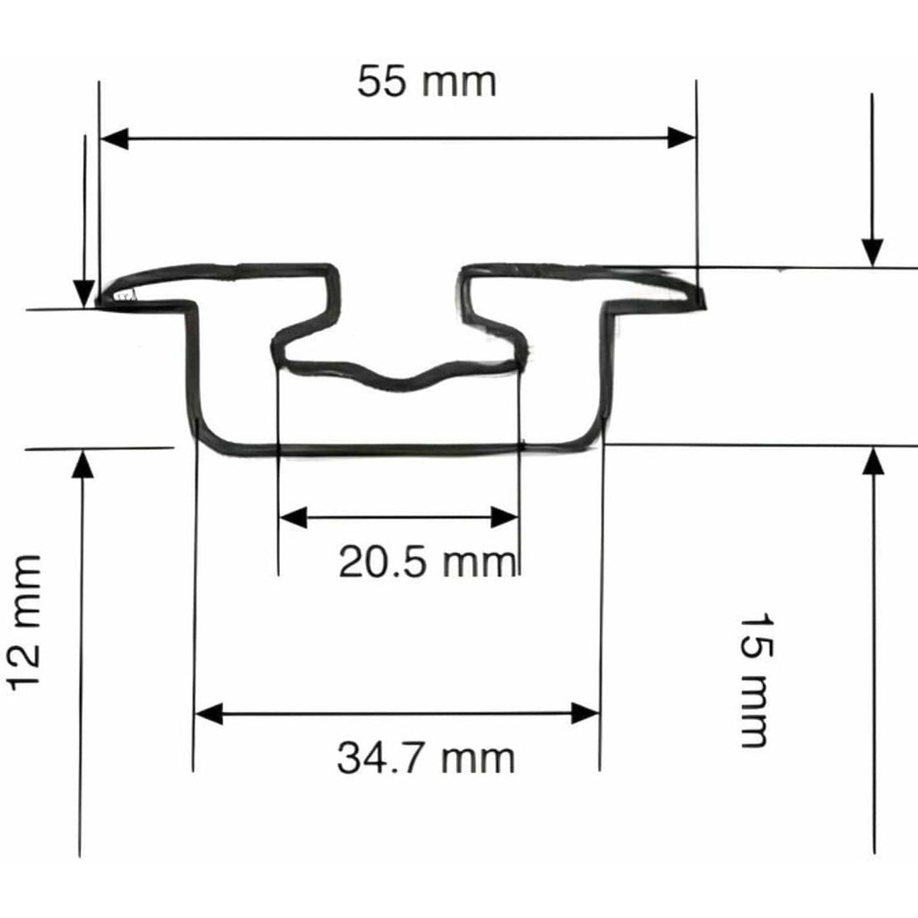 Flanged / Recessed "BEEFY" L Track | Anodized Matte Black