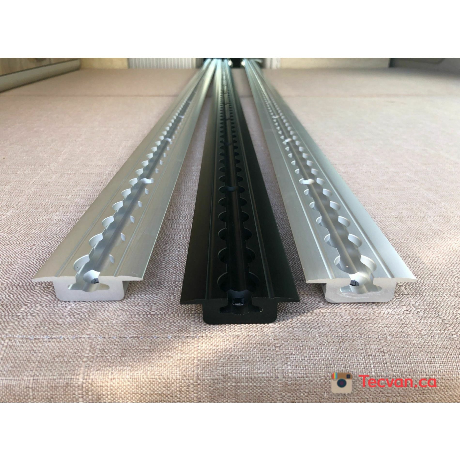 Flanged / Recessed "BEEFY" L Track | Anodized Matte Black