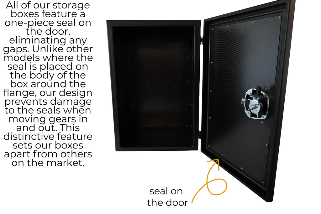 Trenta aluminum storage box weather seal