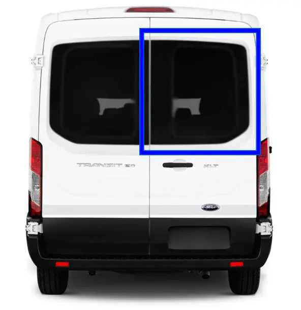 VWD FORD TRANSIT VAN FIXED WINDOW MEDIUM / HIGH ROOF 2015+ PASSENGER SIDE REAR CARGO DOOR (TR215-F)