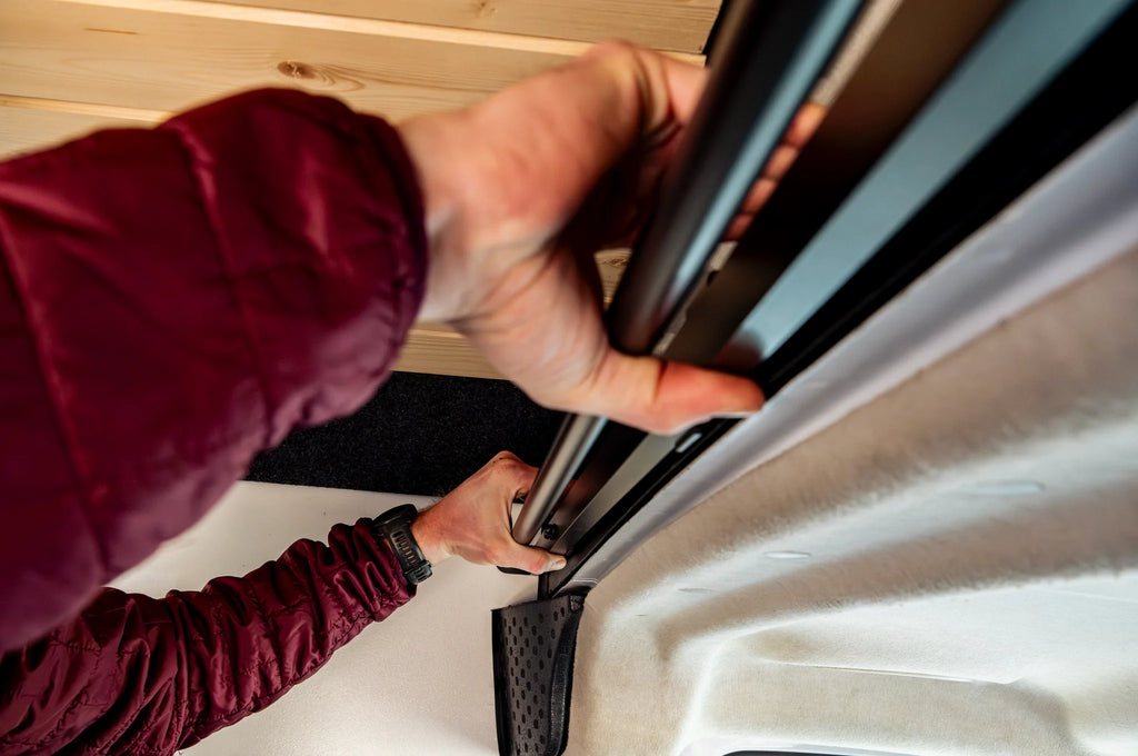 VanEssential Ram ProMaster Headliner Shelf Curtain Rail