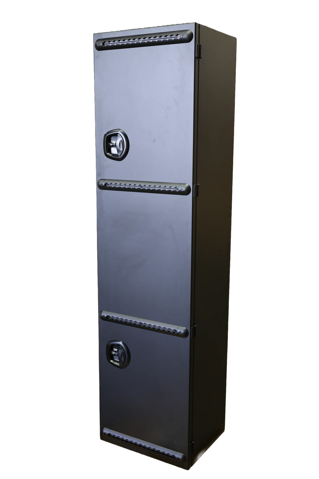 Sprinter Rear Door Aluminum Gear Rack - NO DRILL + Aluminum Storage Box - Trenta - Ski box/Multisport