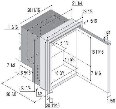 Kühl-/Gefrierkombination, C115i Airlock, Vitrifrigo 