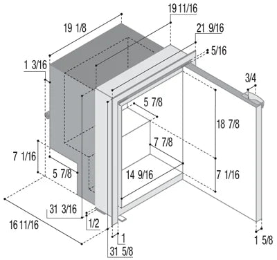 Kühl-/Gefrierkombination, C85i Airlock, Vitrifrigo