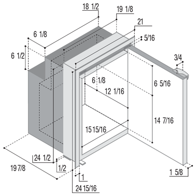 Kühl-/Gefrierkombination, C90i Airlock, Vitrifrigo