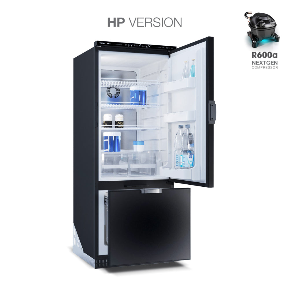 Vitrifrigo Black Fridge-freezer, SLIM250 CHR HP