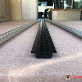 Flanged / Recessed "BEEFY" L Track | Anodized Matte Black