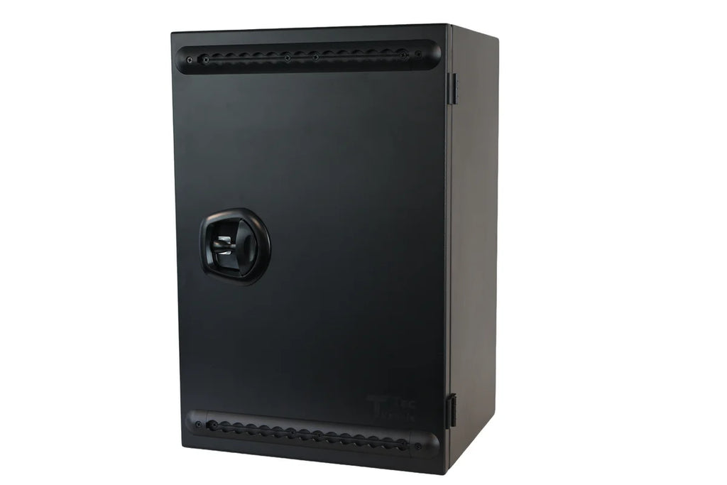 Sprinter Rear Door Aluminum Gear Rack + Aluminum Storage Box - Venti | Camper Van Storage
